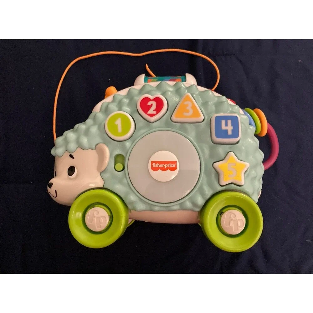 Fisher Price Linkimals HAPPY SHAPES HEDGEHOG Pull Toy Lights Music 2018 Works